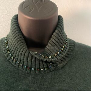 Haggar Forest Green High Neck Sweater Size Small